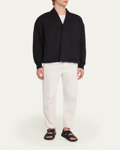 MORDECAI Men's Cotton Fleece Cardigan | Thumbnail 2 MORDECAI Men's Cotton Fleece Cardigan | Thumbnail 2