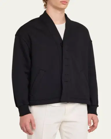 MORDECAI Men's Cotton Fleece Cardigan | Thumbnail 4 MORDECAI Men's Cotton Fleece Cardigan | Thumbnail 4