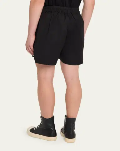 Rick Owens Men's Cotton Maxi-Drawstring Shorts | Thumbnail 3 Rick Owens Men's Cotton Maxi-Drawstring Shorts | Thumbnail 3