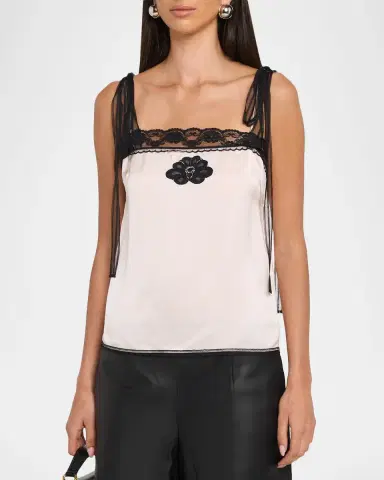 Marc Jacobs Ribbon-Strap Satin Tank Top | Thumbnail 8 Marc Jacobs Ribbon-Strap Satin Tank Top | Thumbnail 8