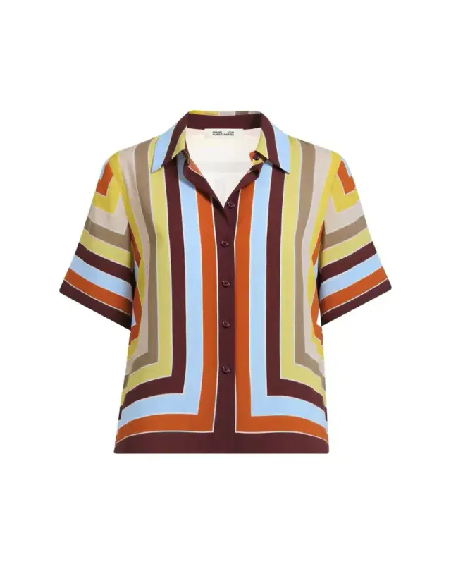 Diane von Furstenberg Alexa Striped Silk Shirt