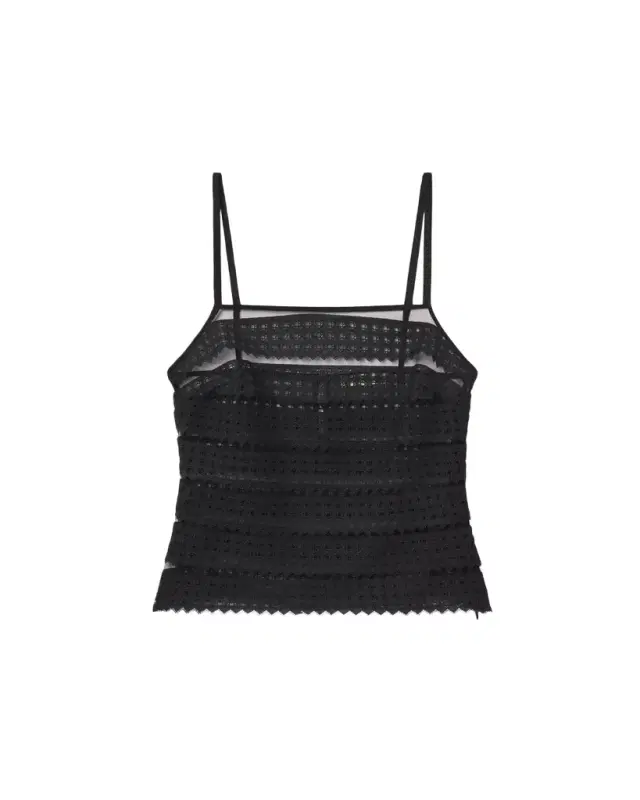 FRAME The Lattice Crochet Top