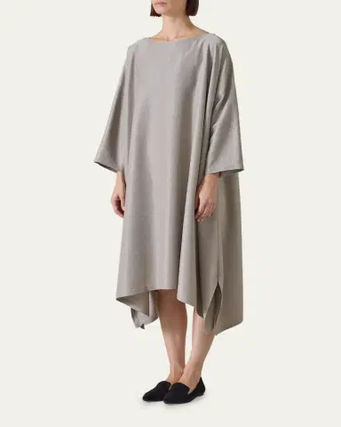 Eskandar Midweight Silk Plissé DPS Scoop Neck Dress | Thumbnail 2 Eskandar Midweight Silk Plissé DPS Scoop Neck Dress | Thumbnail 2