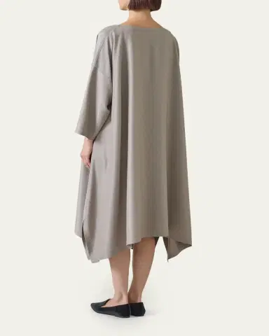 Eskandar Midweight Silk Plissé DPS Scoop Neck Dress | Thumbnail 3 Eskandar Midweight Silk Plissé DPS Scoop Neck Dress | Thumbnail 3
