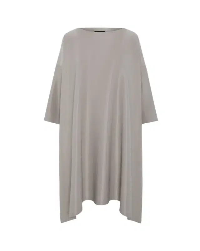 Eskandar Midweight Silk Plissé DPS Scoop Neck Dress
