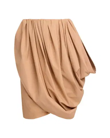 Chloé Draped Cotton Knee-Length Skirt | Thumbnail 1 Chloé Draped Cotton Knee-Length Skirt | Thumbnail 1