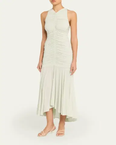 A.L.C. Ayla Ruched Fit-&-Flare Maxi Dress | Thumbnail 4 A.L.C. Ayla Ruched Fit-&-Flare Maxi Dress | Thumbnail 4