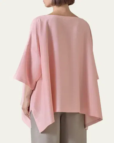 Eskandar Midweight Silk Plissé DPS Scoop Neck Top - Mid Plus Length | Thumbnail 3 Eskandar Midweight Silk Plissé DPS Scoop Neck Top - Mid Plus Length | Thumbnail 3