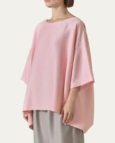 Eskandar Midweight Silk Plissé DPS Scoop Neck Top - Mid Plus Length | Thumbnail 4 Eskandar Midweight Silk Plissé DPS Scoop Neck Top - Mid Plus Length | Thumbnail 4