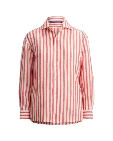 Ralph Lauren Collection Capri Relaxed-Fit Striped Linen Shirt | Thumbnail 1