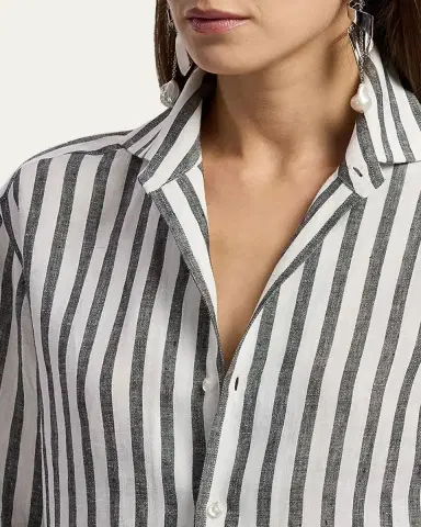 Ralph Lauren Collection Capri Relaxed Fit Striped Linen Shirt | Thumbnail 5 Ralph Lauren Collection Capri Relaxed Fit Striped Linen Shirt | Thumbnail 5