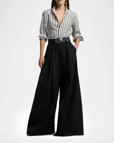 Ralph Lauren Collection Capri Relaxed Fit Striped Linen Shirt | Thumbnail 6 Ralph Lauren Collection Capri Relaxed Fit Striped Linen Shirt | Thumbnail 6