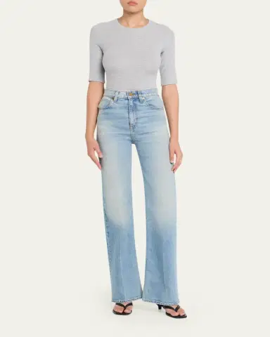 Jamie Haller The Crease Flared Jeans in Beach Indigo | Thumbnail 2 Jamie Haller The Crease Flared Jeans in Beach Indigo | Thumbnail 2