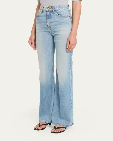 Jamie Haller The Crease Flared Jeans in Beach Indigo | Thumbnail 4 Jamie Haller The Crease Flared Jeans in Beach Indigo | Thumbnail 4