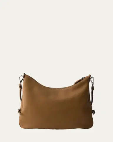 Prada Fold Large Leather Shoulder Bag | Thumbnail 3
