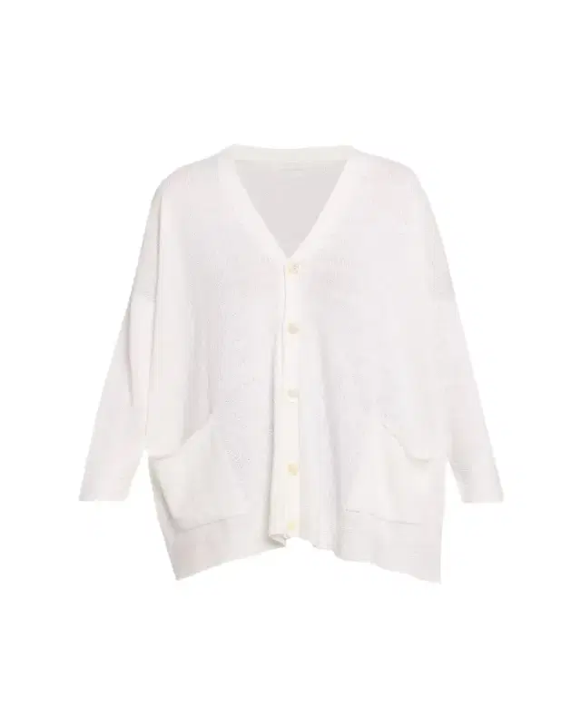 Linen-Cotton V-Neck Cardigan - Long Length