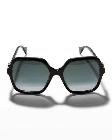 Gucci Oversize Rectangle Acetate Sunglasses | Thumbnail 3 Gucci Oversize Rectangle Acetate Sunglasses | Thumbnail 3