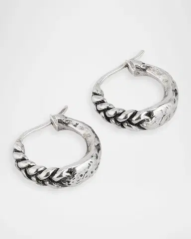 Pamela Love Sterling Silver Braided Hoop Earrings | Thumbnail 3