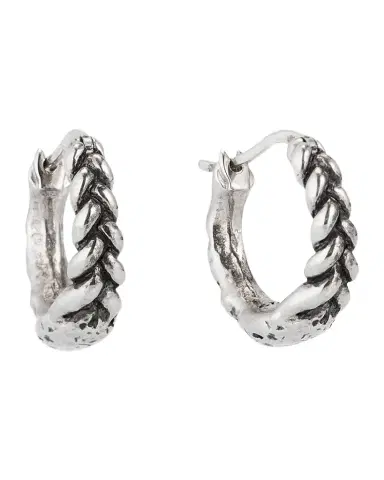 Pamela Love Sterling Silver Braided Hoop Earrings | Thumbnail 1