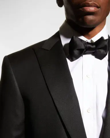 Corneliani Men's Solid Peak-Lapel Tuxedo | Thumbnail 5 Corneliani Men's Solid Peak-Lapel Tuxedo | Thumbnail 5