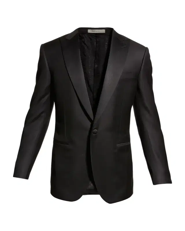 Corneliani Men 's Solid Peak-Lapel Tuxedo