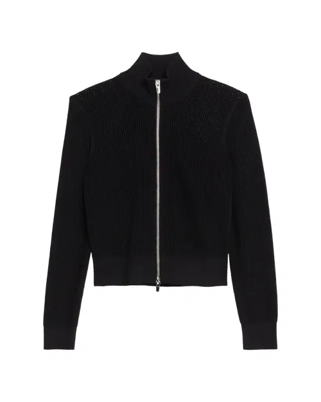 A.L.C. Jax Open-Work Zip Cardigan