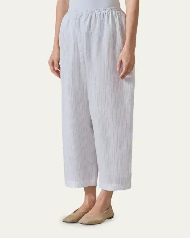 Eskandar Metallic Linen Japanese Trousers | Thumbnail 8 Eskandar Metallic Linen Japanese Trousers | Thumbnail 8