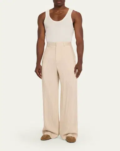 AMIRI Men's Striped Linen-Blend Tailored Pants | Thumbnail 2