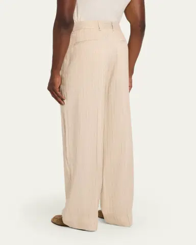 AMIRI Men's Striped Linen-Blend Tailored Pants | Thumbnail 3