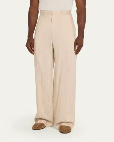 AMIRI Men's Striped Linen-Blend Tailored Pants | Thumbnail 4