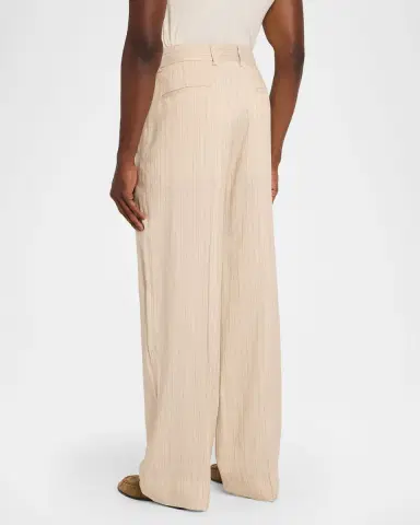 AMIRI Men's Striped Linen-Blend Tailored Pants | Thumbnail 7