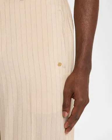 AMIRI Men's Striped Linen-Blend Tailored Pants | Thumbnail 9
