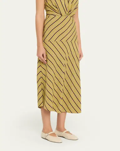 A.L.C. Kara Stripe Midi Skirt | Thumbnail 4 A.L.C. Kara Stripe Midi Skirt | Thumbnail 4