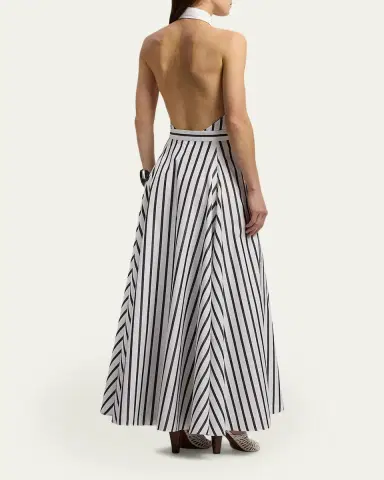 Ralph Lauren Collection Eldred Striped Cotton Day Dress | Thumbnail 3