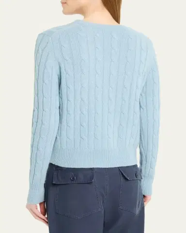 Nili Lotan Camelia Cable-Knit Cashmere Sweater | Thumbnail 3
