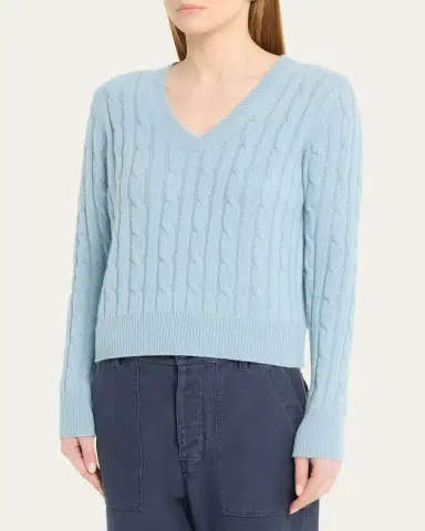 Nili Lotan Camelia Cable-Knit Cashmere Sweater | Thumbnail 4