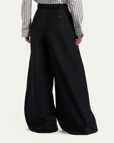 Ralph Lauren Collection Vannesa Poplin Wide-Leg Pants | Thumbnail 3 Ralph Lauren Collection Vannesa Poplin Wide-Leg Pants | Thumbnail 3