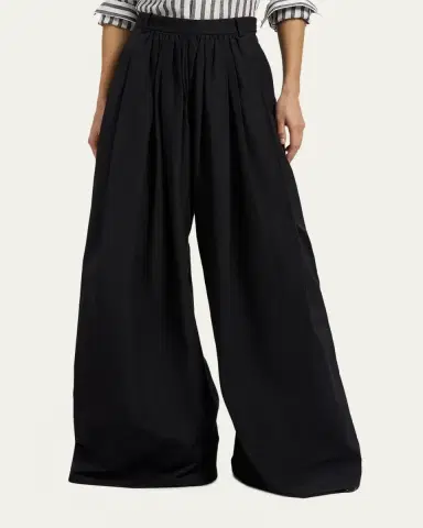 Ralph Lauren Collection Vannesa Poplin Wide-Leg Pants | Thumbnail 4 Ralph Lauren Collection Vannesa Poplin Wide-Leg Pants | Thumbnail 4