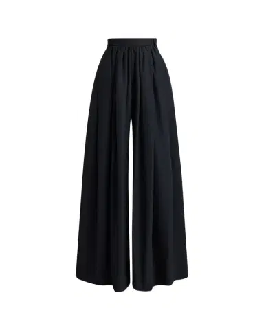 Ralph Lauren Collection Vannesa Poplin Wide-Leg Pants | Thumbnail 1 Ralph Lauren Collection Vannesa Poplin Wide-Leg Pants | Thumbnail 1