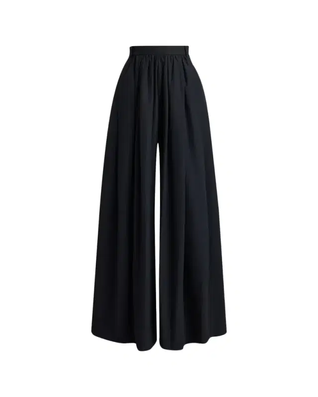 Ralph Lauren Collection Vannesa Poplin Wide-Leg Pants