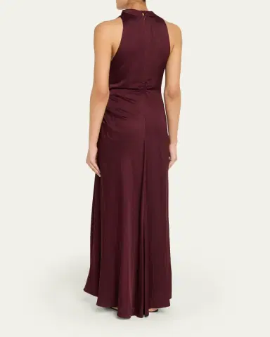A.L.C. Inez Satin Mock-Neck Gown | Thumbnail 3
