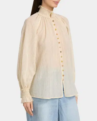Zimmermann Aster Buttoned Blouse | Thumbnail 7