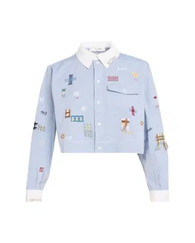 Sea Claira Embroidered Button-Front Shirt | Thumbnail 1
