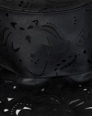 Etro Openwork Wide-Brim Hat with Paisley Brooch | Thumbnail 2