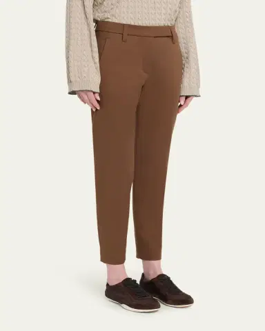 Brunello Cucinelli Cotton Twill Slim-Leg Ankle Pants | Thumbnail 4 Brunello Cucinelli Cotton Twill Slim-Leg Ankle Pants | Thumbnail 4