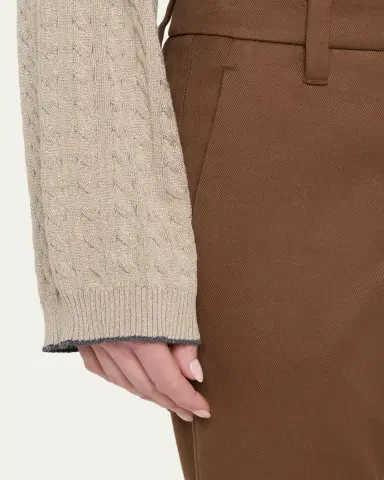 Brunello Cucinelli Cotton Twill Slim-Leg Ankle Pants | Thumbnail 5 Brunello Cucinelli Cotton Twill Slim-Leg Ankle Pants | Thumbnail 5