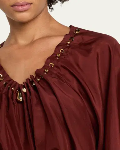 Zimmermann Aster Gathered Bead Blouse | Thumbnail 5 Zimmermann Aster Gathered Bead Blouse | Thumbnail 5