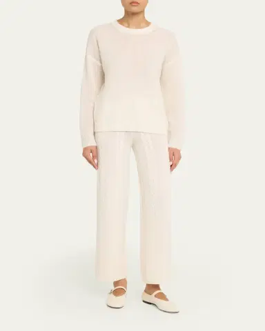 Lisa Yang Lova Cashmere-Silk Crewneck Sweater | Thumbnail 2