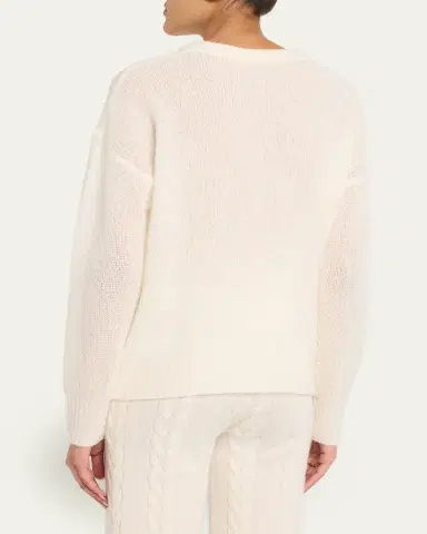 Lisa Yang Lova Cashmere-Silk Crewneck Sweater | Thumbnail 3
