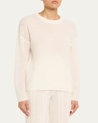 Lisa Yang Lova Cashmere-Silk Crewneck Sweater | Thumbnail 4
